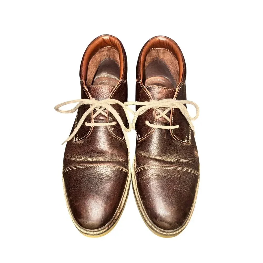 Clarks Grandin Top Chukka Boots Men's Size 10 M Brown Leather Lace Up Shoe